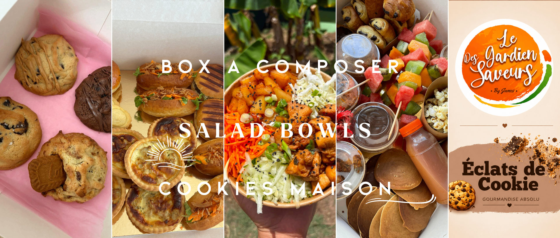Cookies maison, box à composer et salad bowls du Gardien des Saveurs